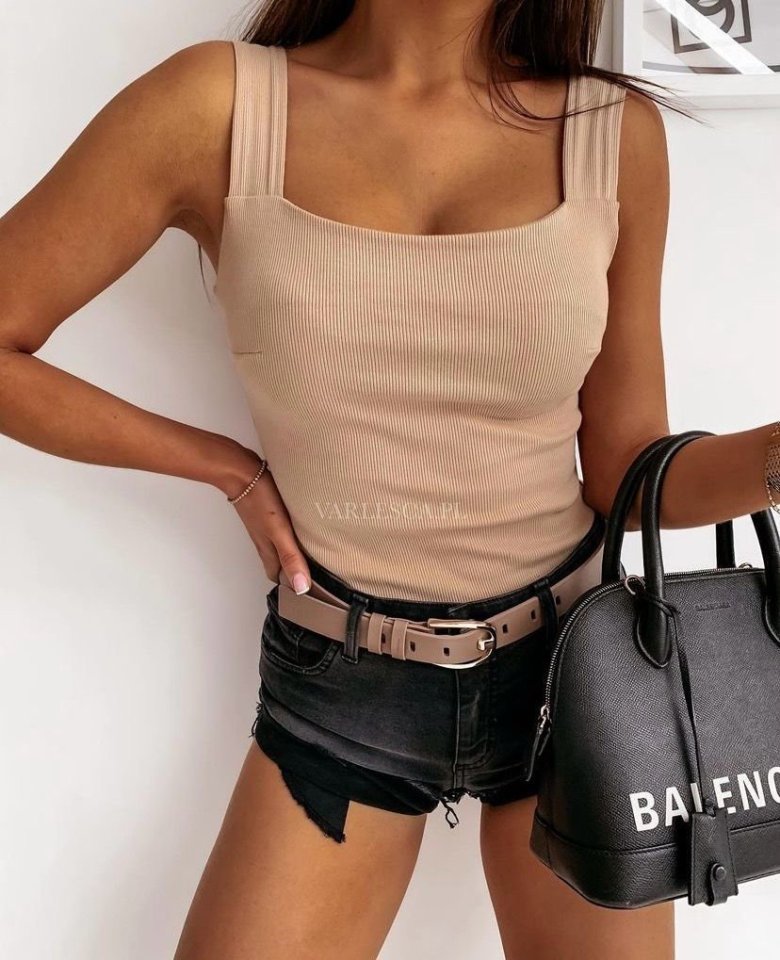 Kadın Askılı Kaşkorse Basic Bluz