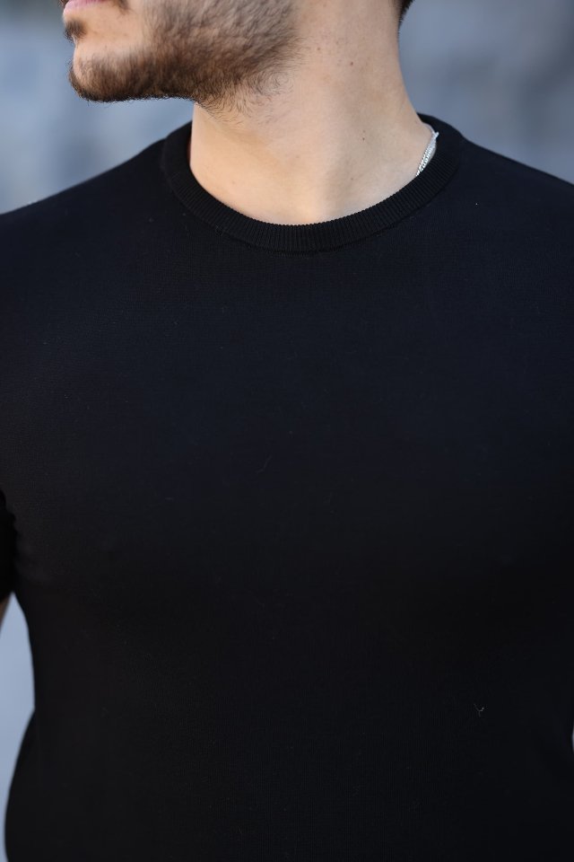 Erkek Viskon Kumaş Bisiklet Yaka Basic Tişört