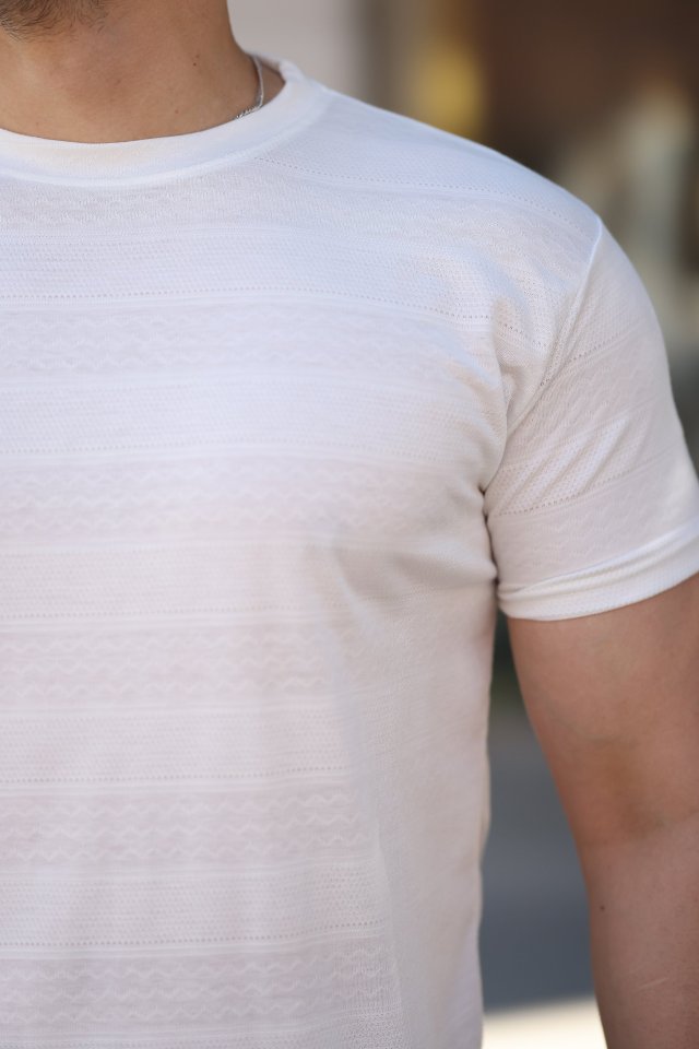 Erkek Mini Jakarlı Kısa Kollu T-shirt