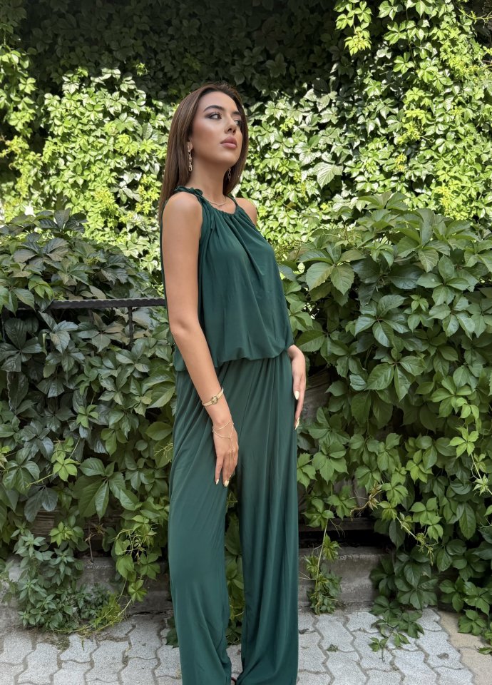 Kadın Omuz Askılı Döküm Detay Salaş Sandy Bluz