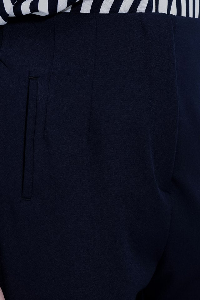 Lacivert Yüksek Bel Kumaş Pantolon 6650