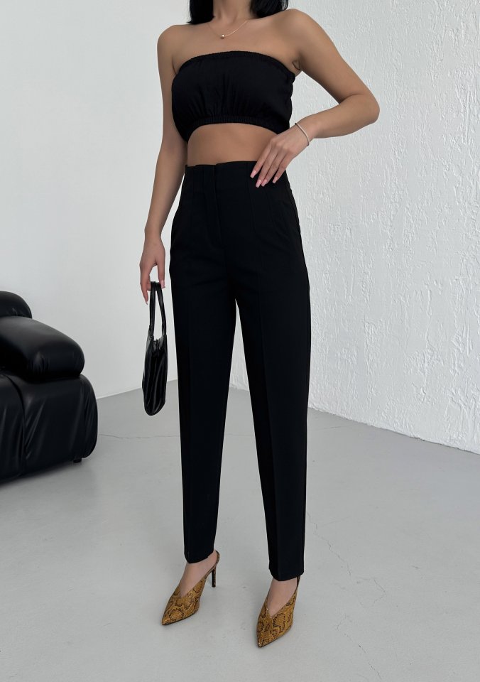 Yüksek Bel Pensli̇ Pantolon