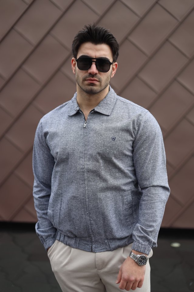 Erkek Pamuklu Keten Kumaş Ceket