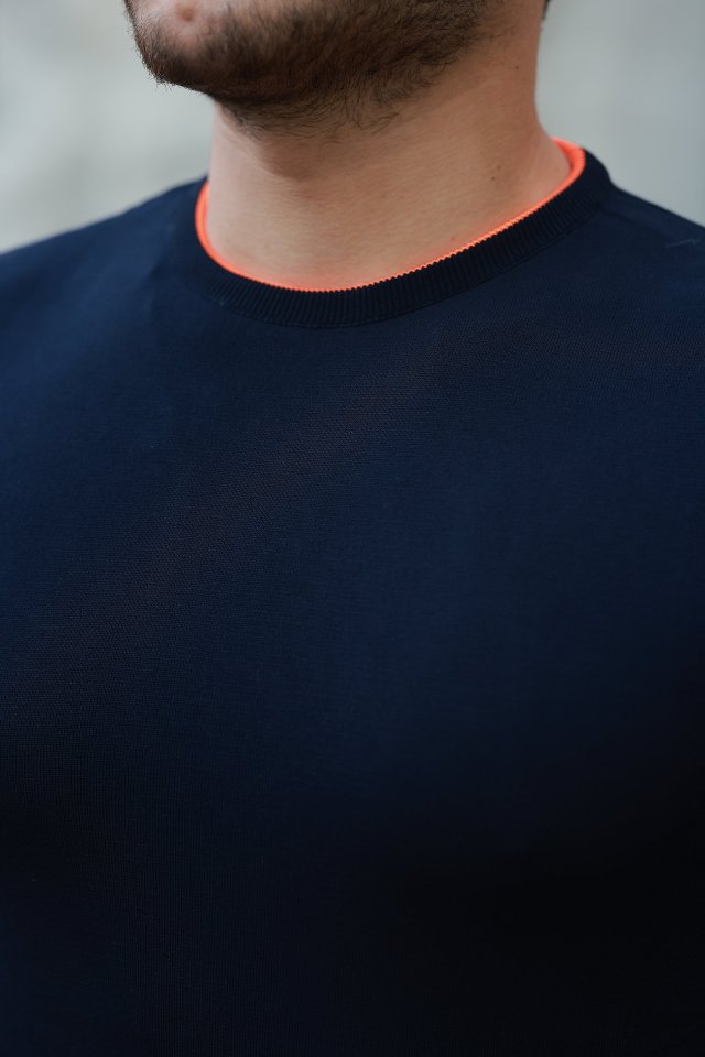 Erkek Bisiklet Yaka Kısa Kollu Tişört