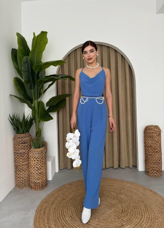 Darcy Sırt Dekolteli Tulum