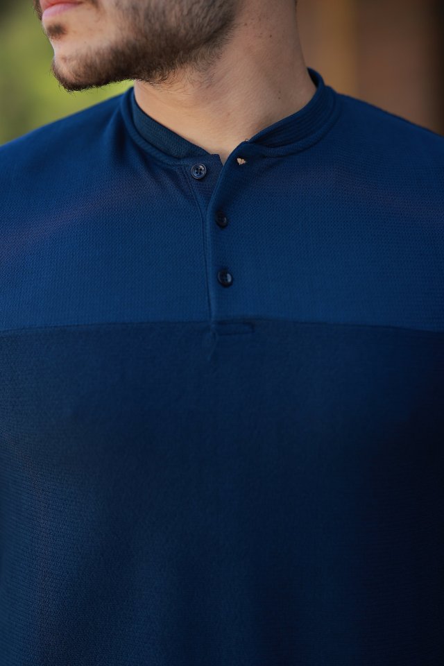 Erkek Hakim Yakalı Kısa Kollu Pamuklu T-shirt