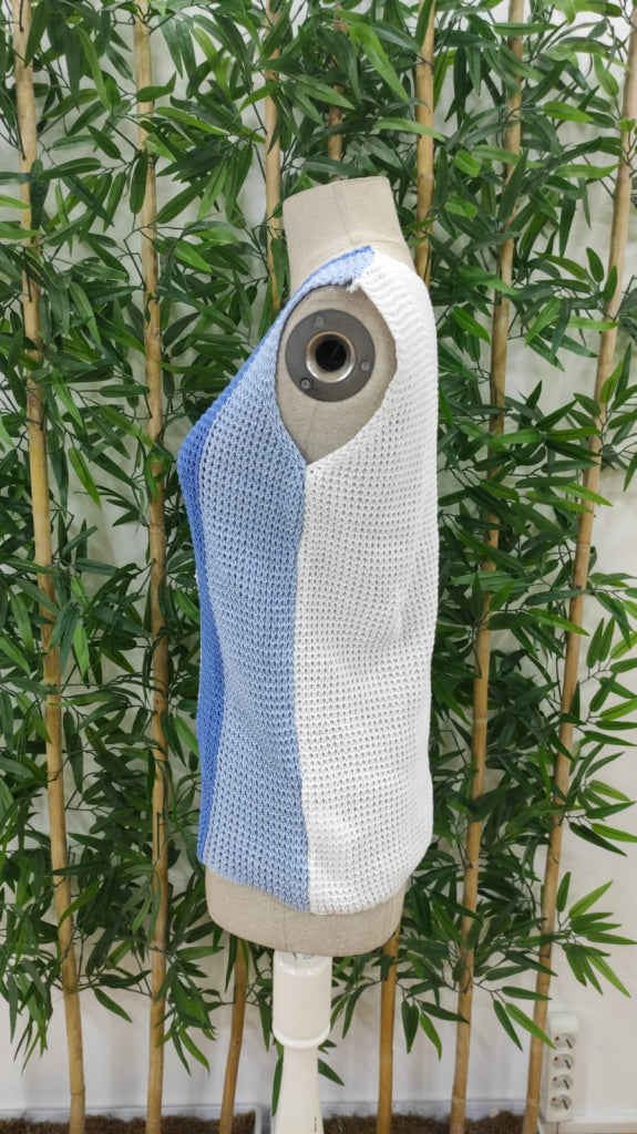 Kadın Askılı V Yakalı çok Renkli Triko Bluz