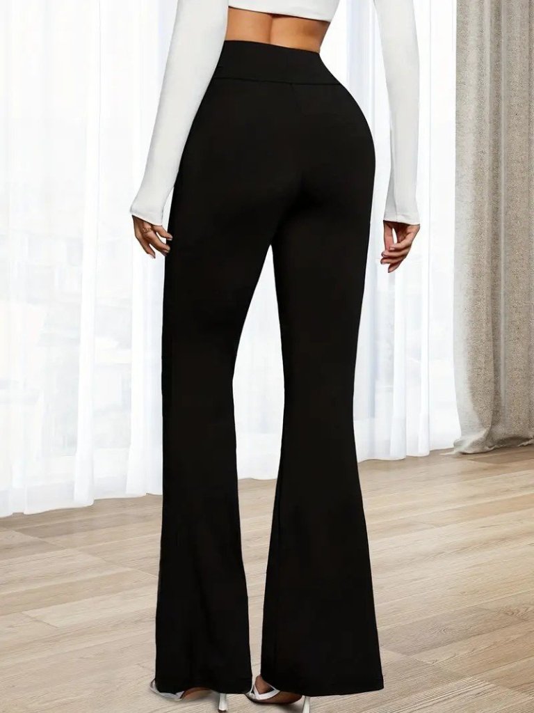 Kadın Yüksek Bel Geniş Paçalı Dalgıç Tayt