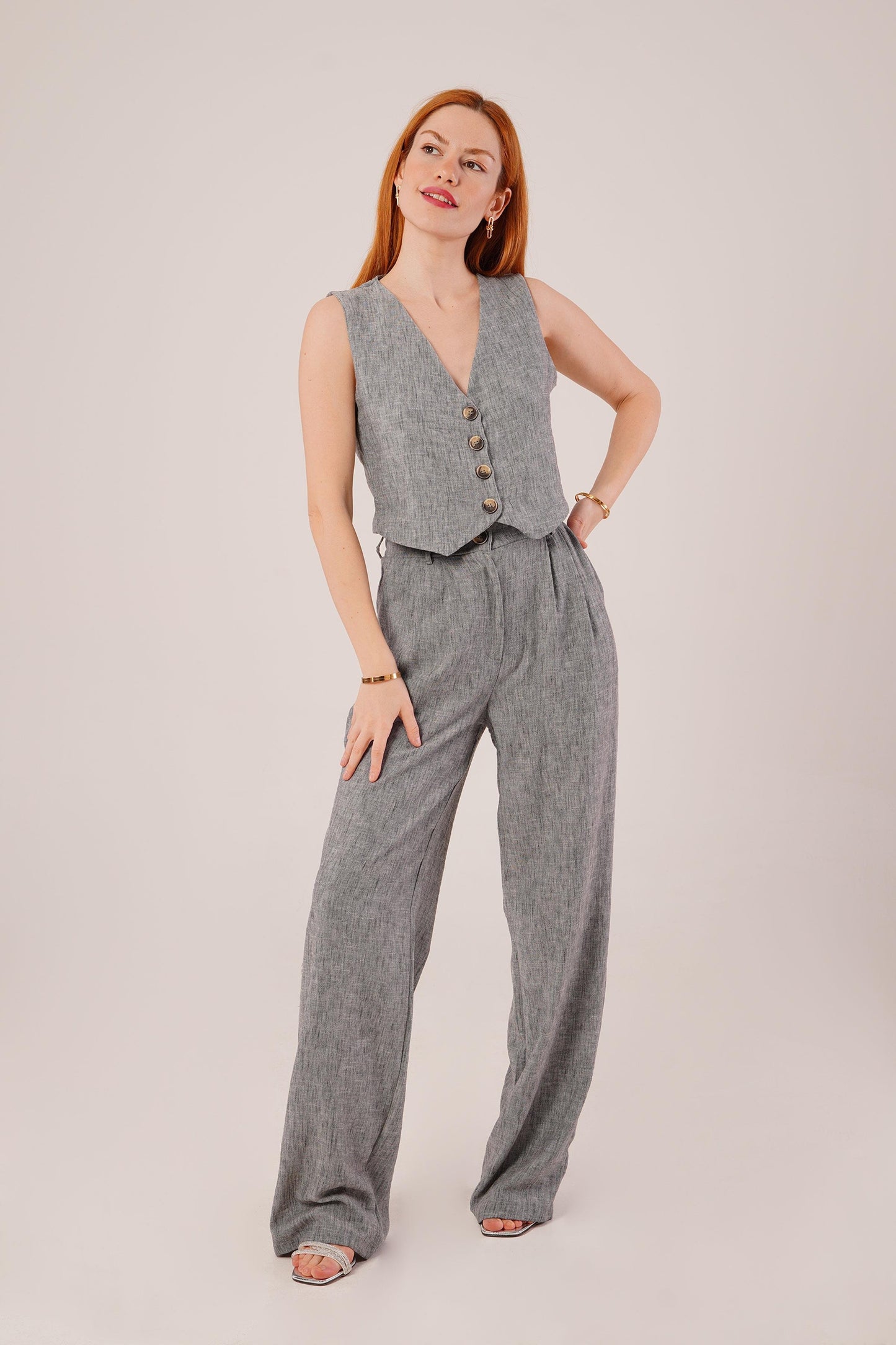 Kırçıllı Desen Antrasit Takım