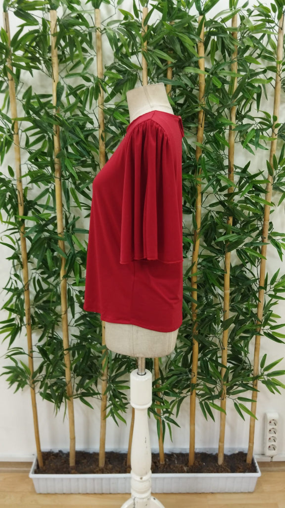 Kadın Kısa Kollu Yuvarlak Yaka Sandy Bluz