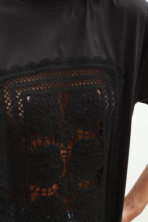 Melasti Motifli Brodeli Tişört 8019-8