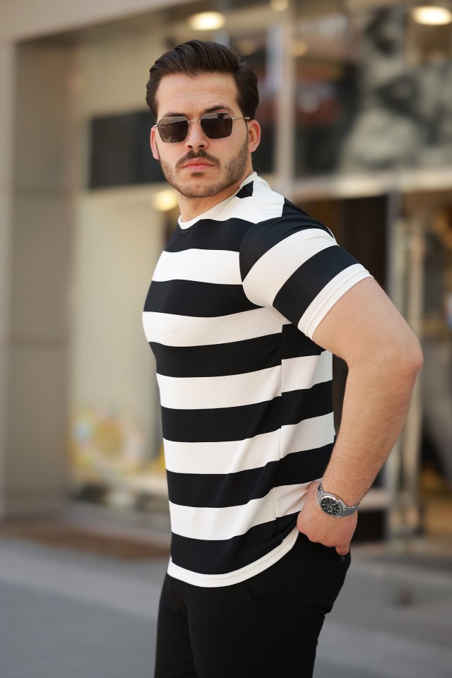 Erkek çift Renk Pamuklu örme Kumaş Kısa Kollu T-shirt