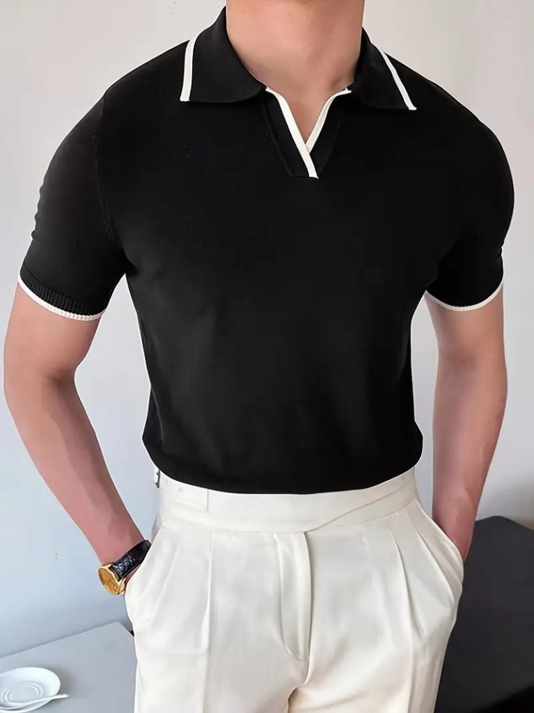 Erkek Uzun Kollu Yakalı Triko Bluz