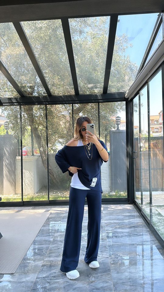 Kadın Asimetrik Kesim Arma Detay Atlet Dahil üçlü Takım