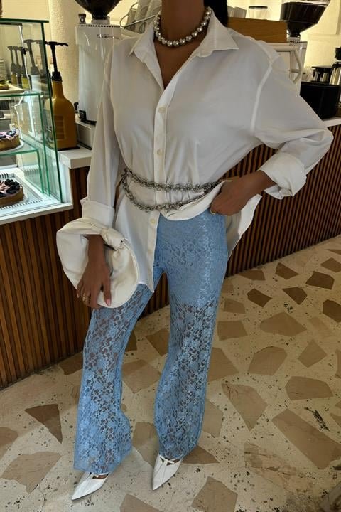 İçi Astarlı Dantel Pantolon 0081