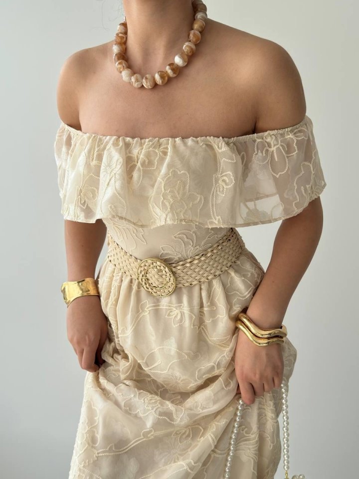 Reget Kemerli Elbise